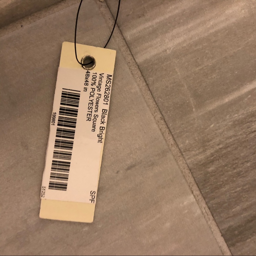 Max Studio Floral Scarf Black Bright - Picture 4 of 7